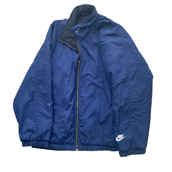 Nike Reversible 90’s Vintage puffy big logo swoosh mens jacket unisex size XL - Picture 5 of 16